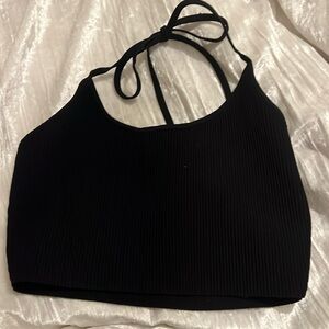 Aritzia Halter Tie Neck Crop Top